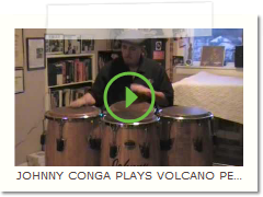 JOHNNY CONGA PLAYS VOLCANO PERCUSSION CONGAS